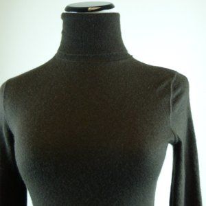 SUTTON STUDIO BLOOMINGDALES brown 100% CASHMERE Turtleneck sweater XS